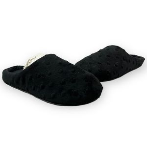 DearFoams - Black - Comfy Slip On Slippers - Size 7 to 8